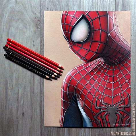 sketch of spider-man|realistic drawings of spider man.